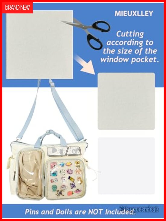 Ita Backpack Crossbody with Clear Display Window - Versatile Anime Purse main image 5